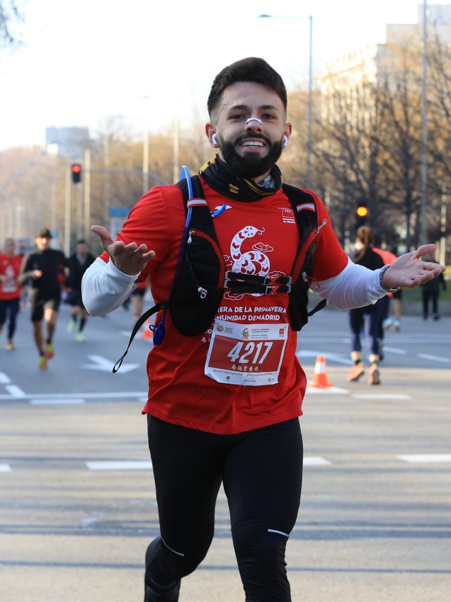 David corriendo una carrera