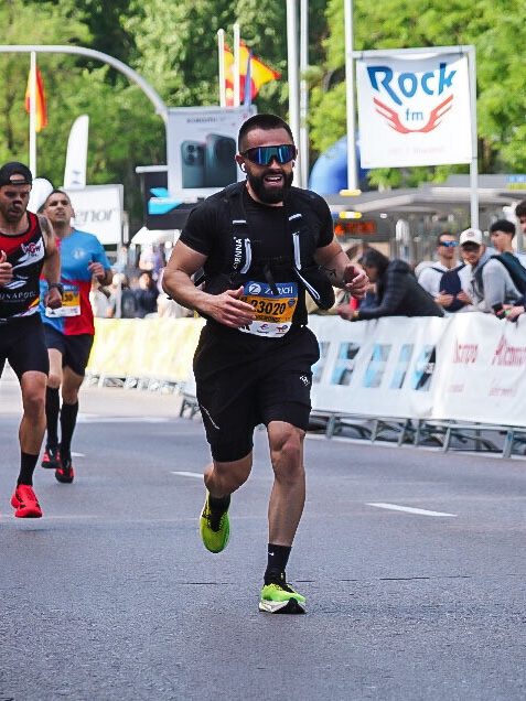 David corriendo una carrera