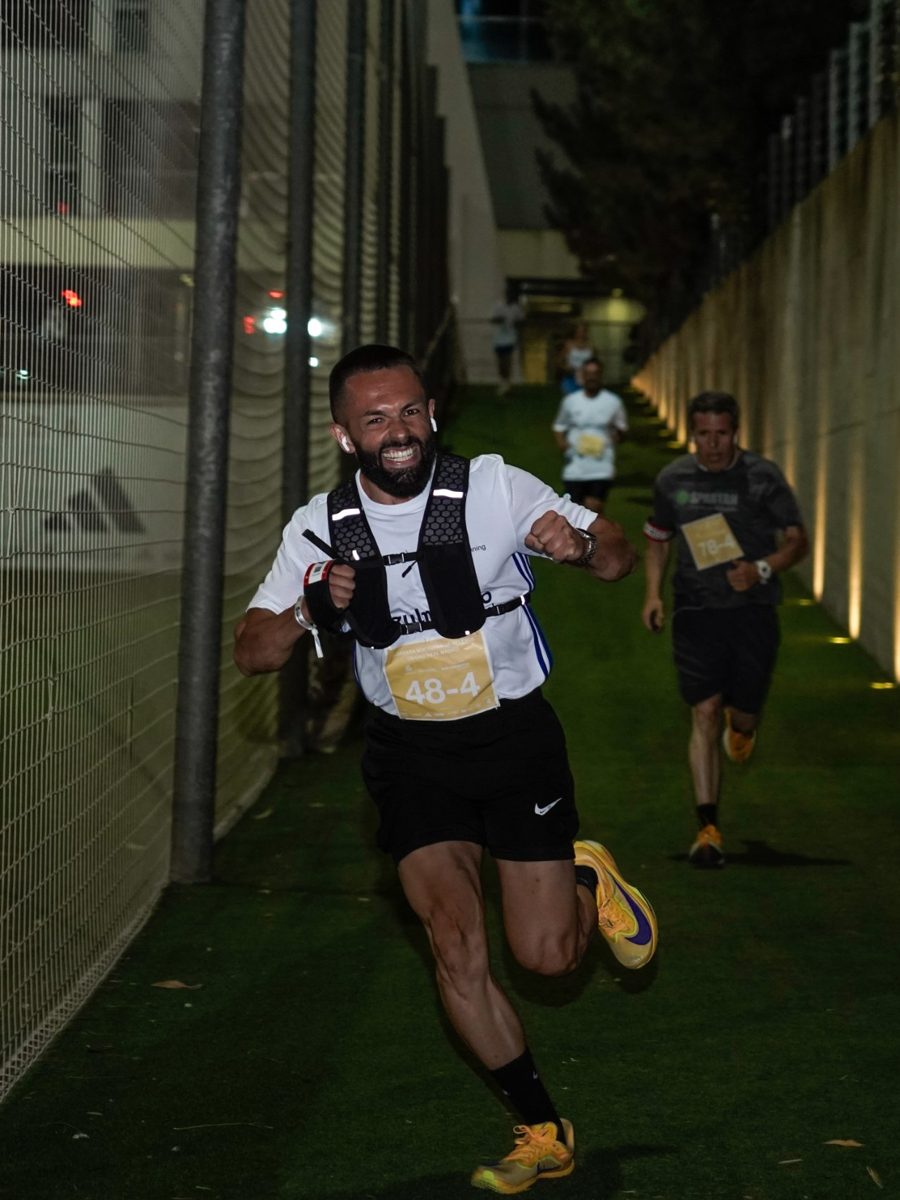 David corriendo una carrera