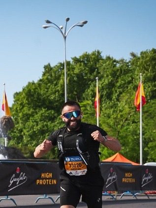David corriendo una carrera