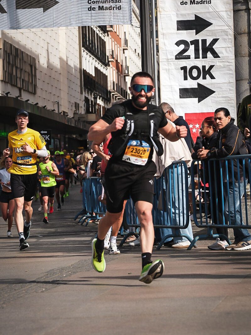 David corriendo una carrera