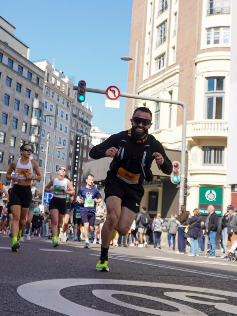 David corriendo una carrera