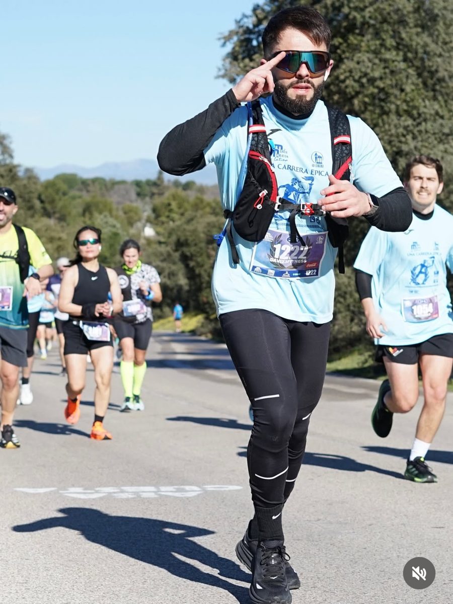 David corriendo una carrera