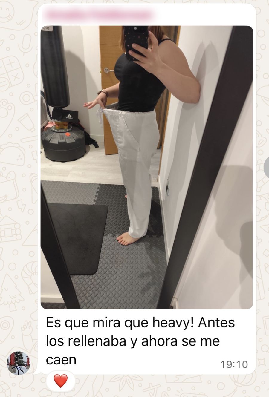 Cambio de talla de Amalia