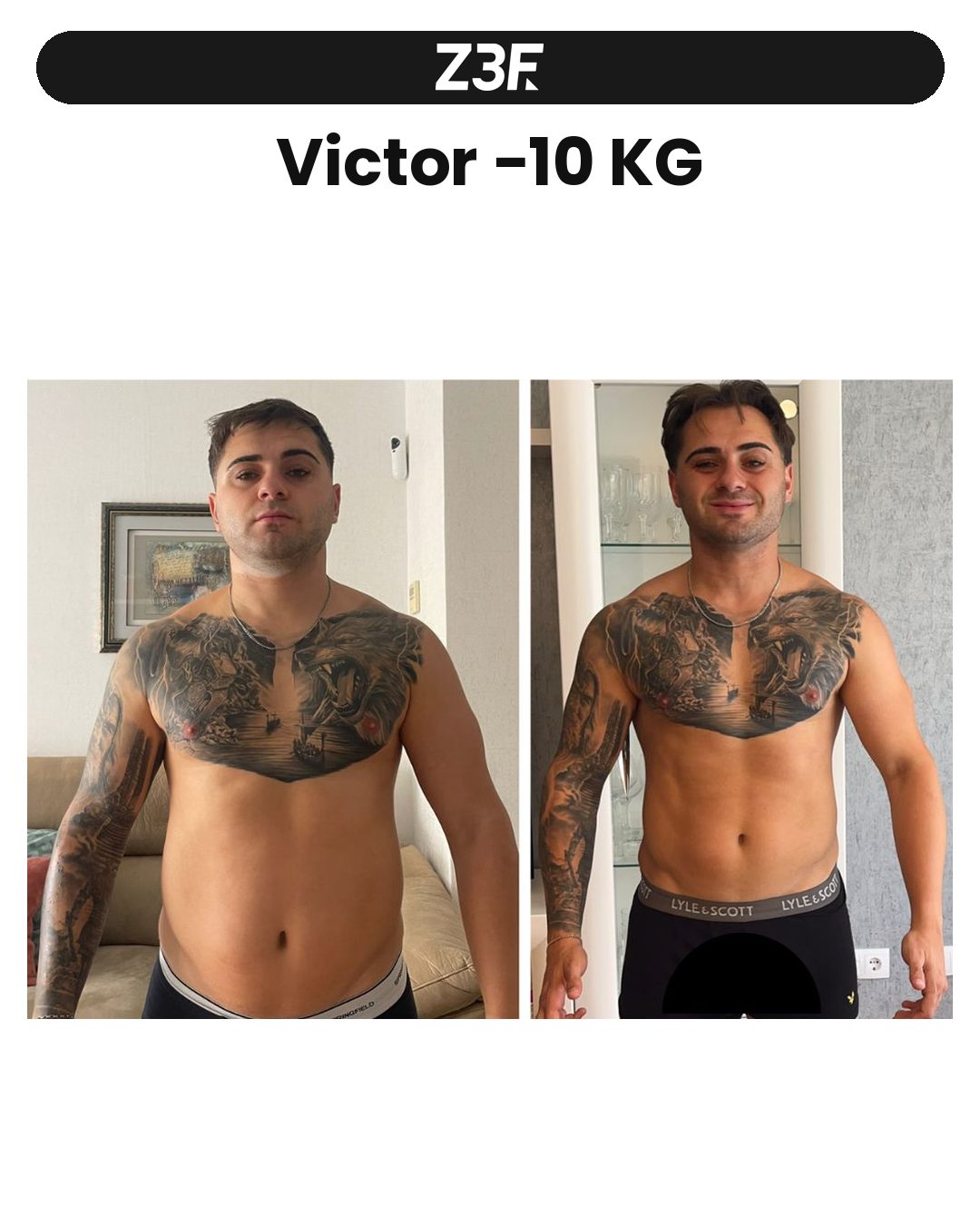 Cambio físico: Victor −10 kg