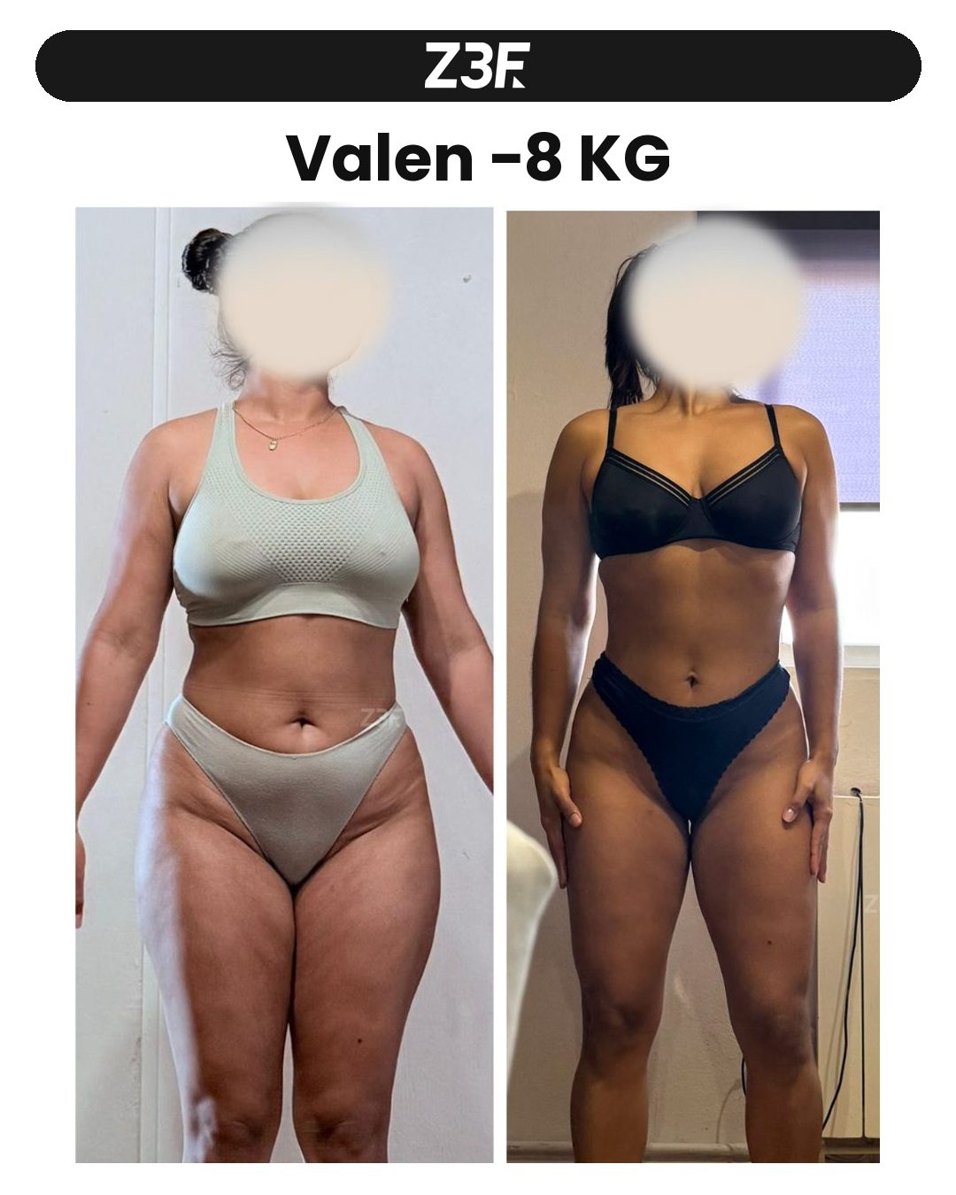 Cambio físico: Valen −8 kg