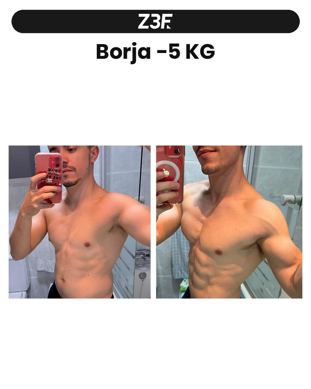 Cambio físico: Borja −5 kg