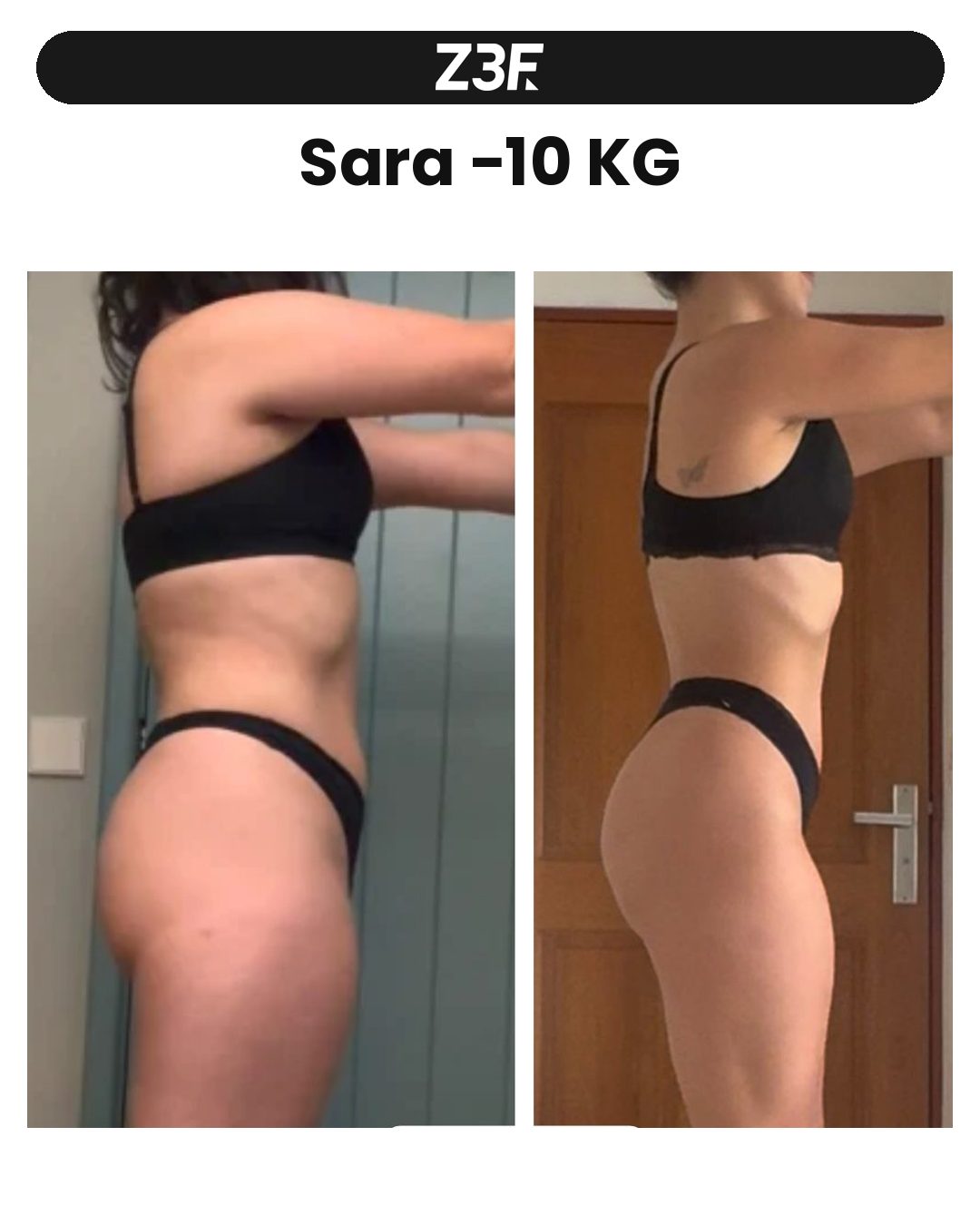 Cambio físico: Sara −10 kg