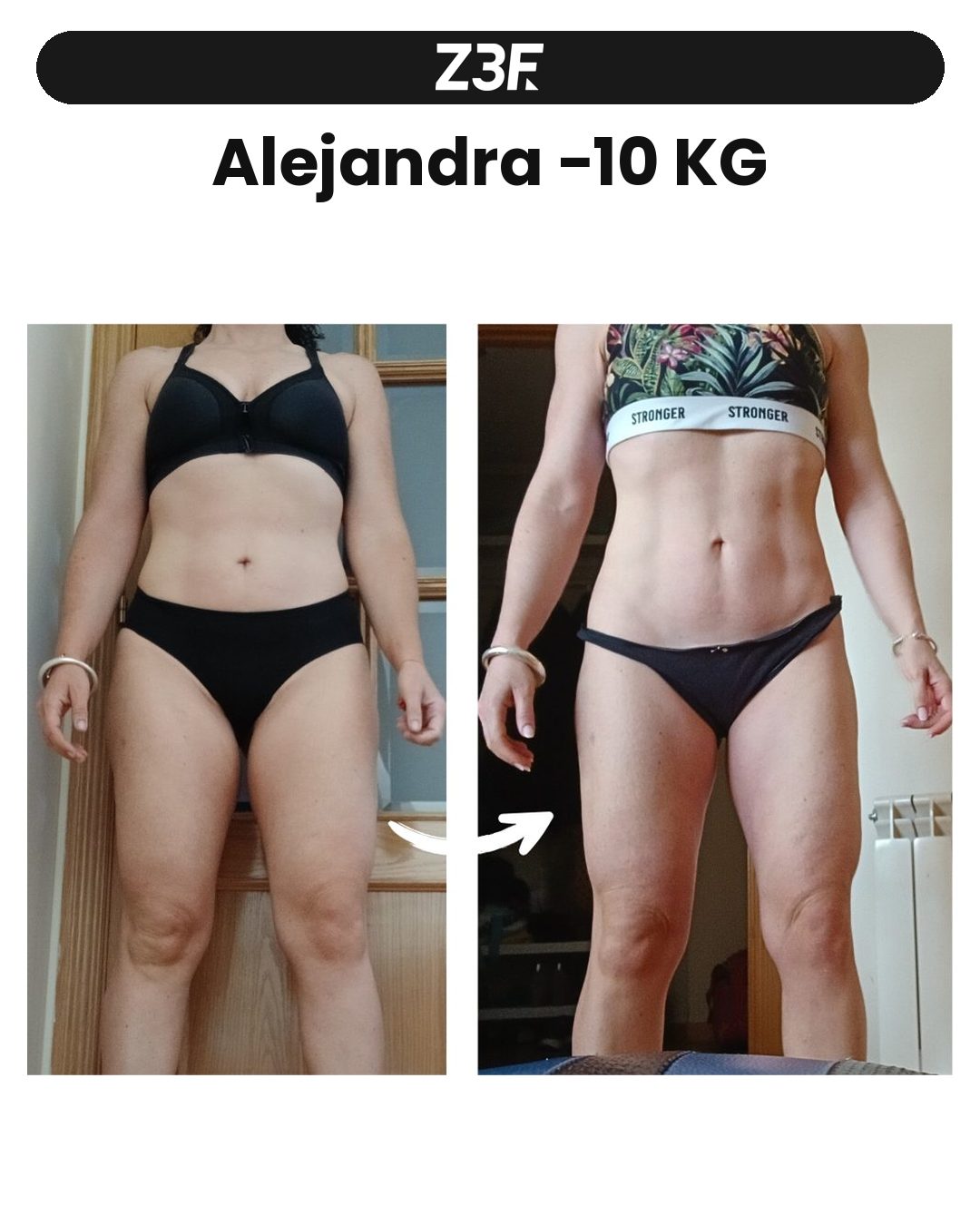 Cambio físico: Alejandra −10 kg