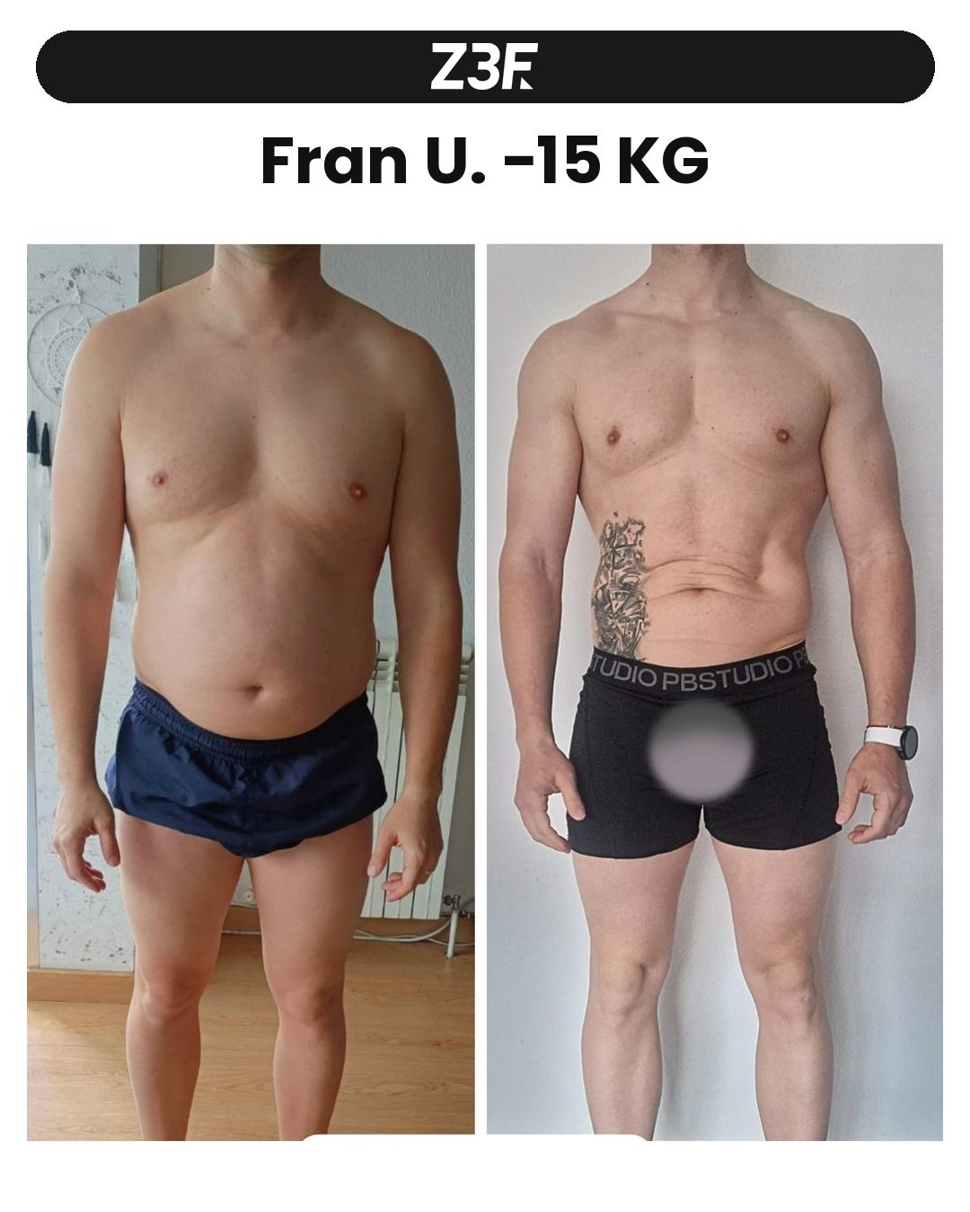 Cambio físico: Fran −15 kg