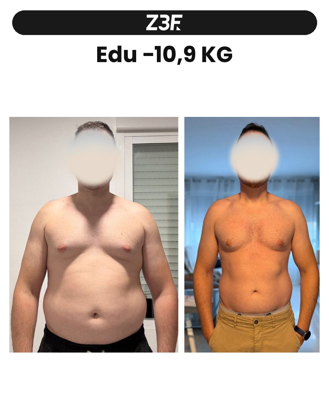 Cambio físico: Edu −10,9 kg