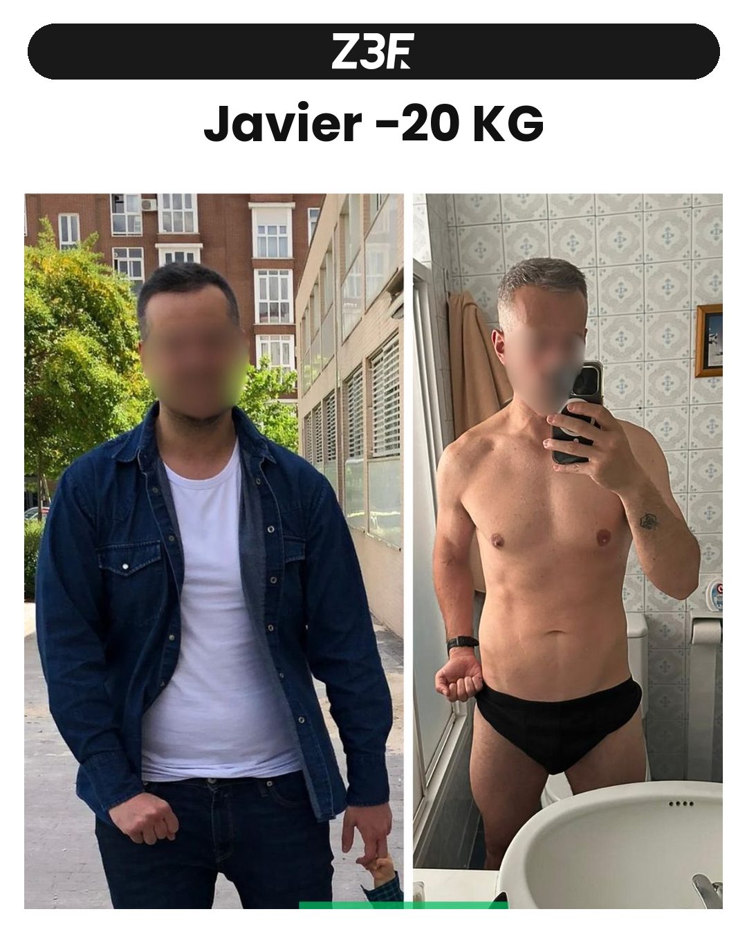 Cambio físico: Javier −20 kg