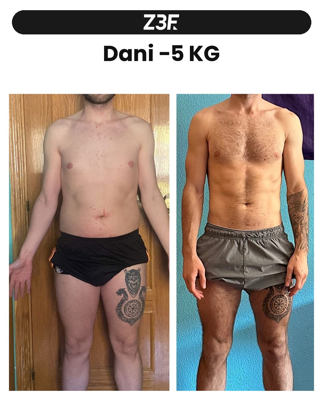 Cambio físico: Dani −5 kg