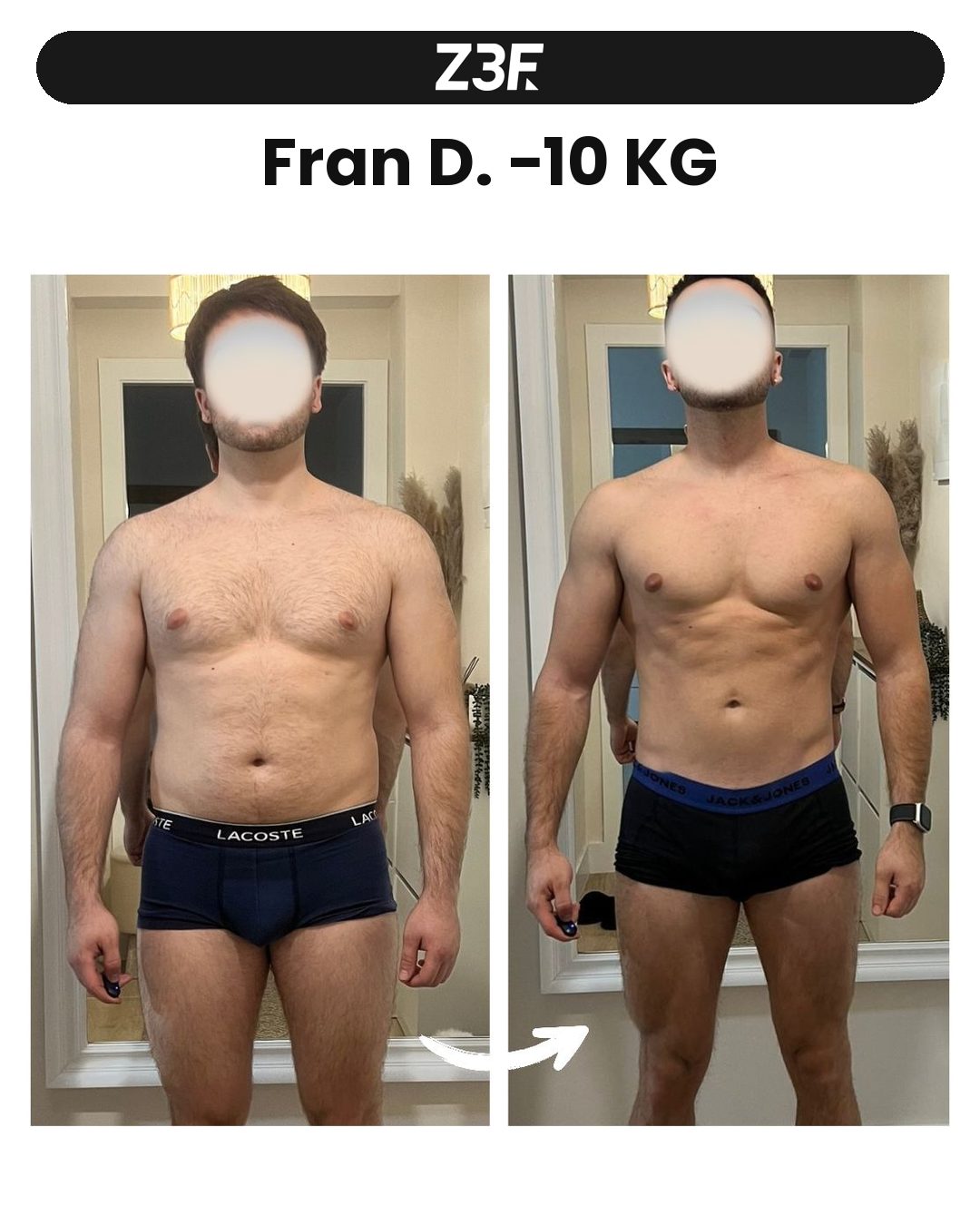 Cambio físico: Fran D. −10 kg