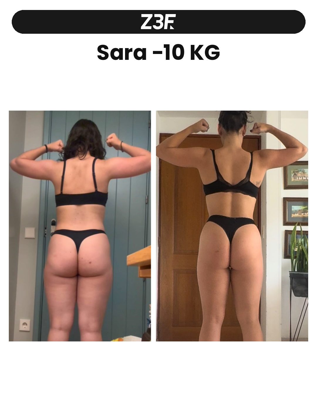 Cambio físico: Sara −10 kg